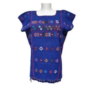 Blusa azul rey, telar de cintura