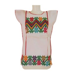 Blusa bordado sobre cuadrillé