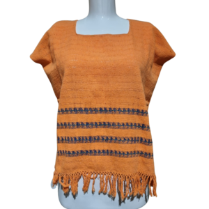 Blusa naranja en telar de cintura