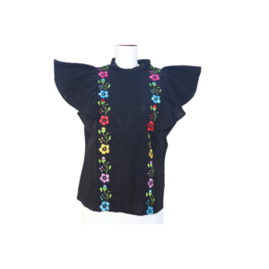 Blusa negra olanes