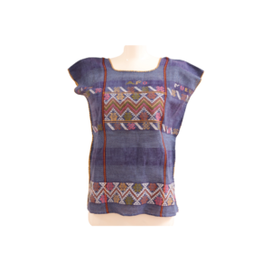 Chuee azul en telar de cintura