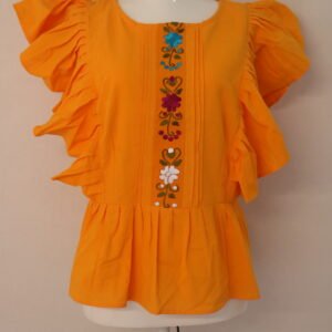 Blusa amarilla bordada