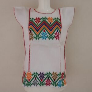 Blusa bordado sobre cuadrillé