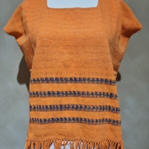 Blusa naranja en telar de cintura