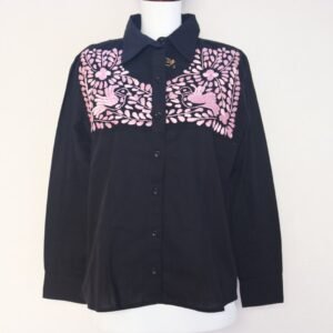 Camisa bordado rosa