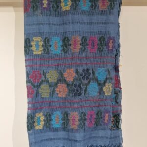 Rebozo azul flores