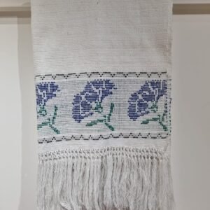 Rebozo blanco telar