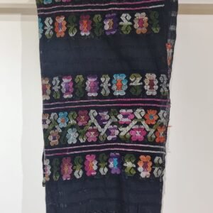 Rebozo negro flores colores
