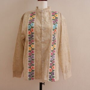 Camisa de lino beige